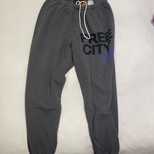 Freecity grey and purple sweats
